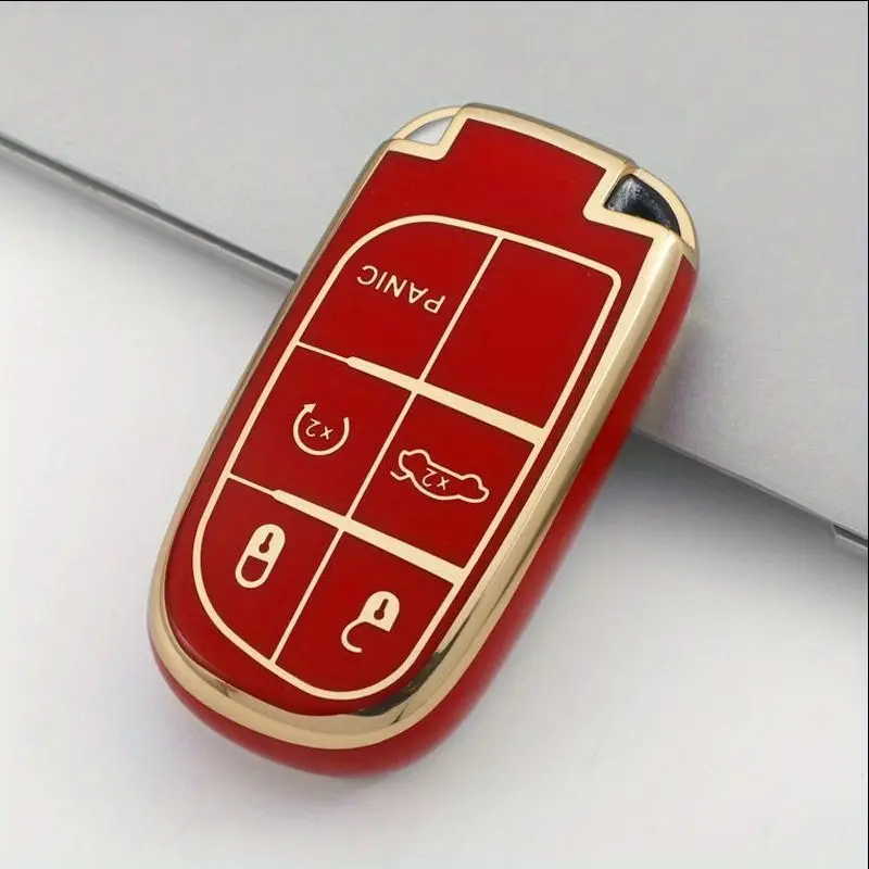 Soft TPU Key Case Cover For Jeep/Dodge/Chrysler(Key No.A)