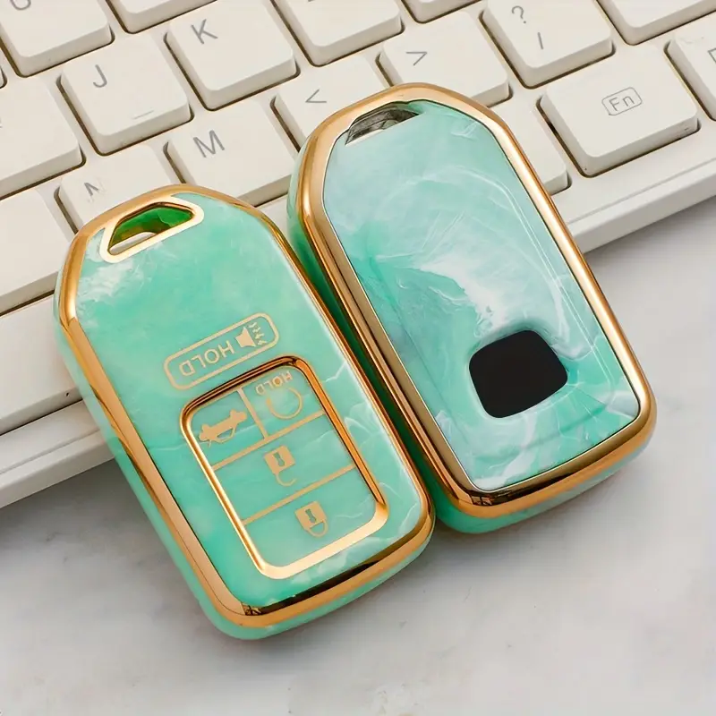 Soft TPU Key Case Cover For Honda(Key No.A15) Accord,Civic,CRV,Pilot,Ridgeline,Odyssey,and Passport Smart Remote Key