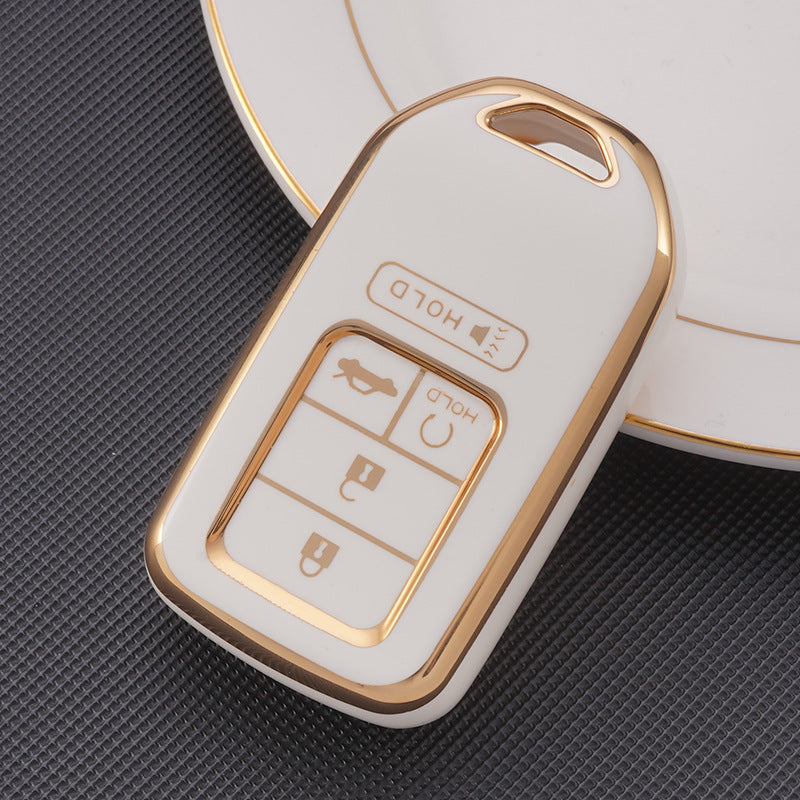 Soft TPU Key Case Cover For Honda(Key No.A15) Accord,Civic,CRV,Pilot,Ridgeline,Odyssey,and Passport Smart Remote Key