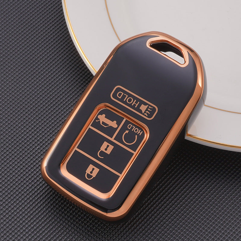 Soft TPU Key Case Cover For Honda(Key No.A15) Accord,Civic,CRV,Pilot,Ridgeline,Odyssey,and Passport Smart Remote Key