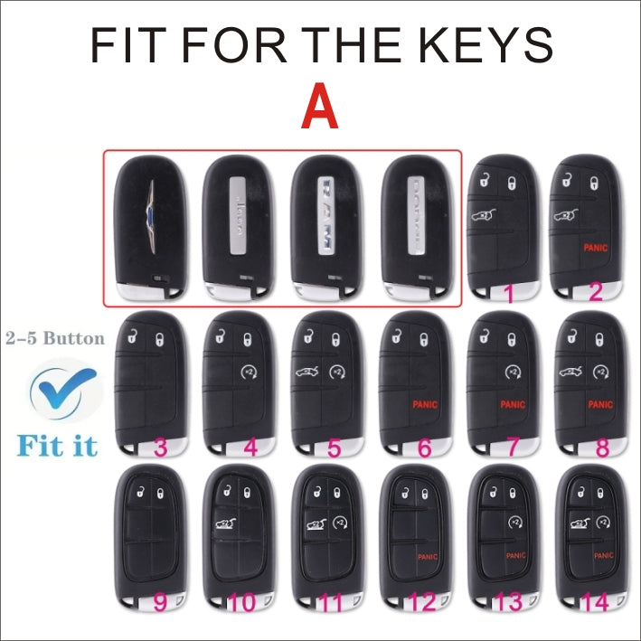 Soft TPU Key Case Cover For Jeep/Dodge/Chrysler(Key No.A)