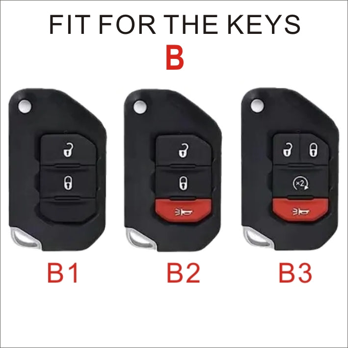 Soft TPU Key Case Cover For Jeep/Dodge/Chrysler(Key No.B)