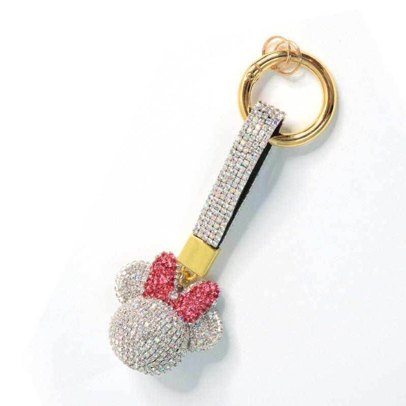 Sparkly Cute Minnie Keychains with Rhinestone