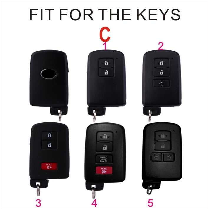 Soft TPU Key Case Cover For Toyota(Key No.C)