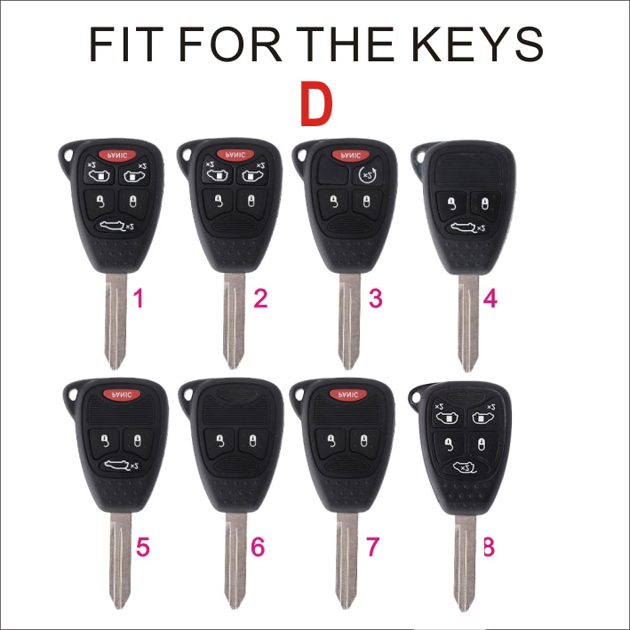Soft TPU Key Case Cover For Jeep/Dodge/Chrysler(Key No.D)