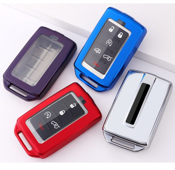 Soft TPU Key Case Cover For Jeep/Dodge/Chrysler(Key No.E)