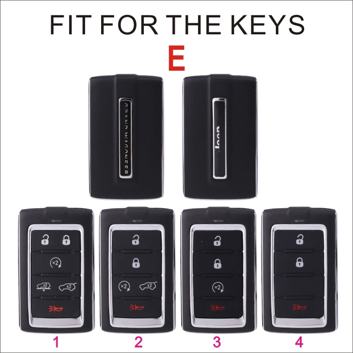Soft TPU Key Case Cover For Jeep/Dodge/Chrysler(Key No.E)