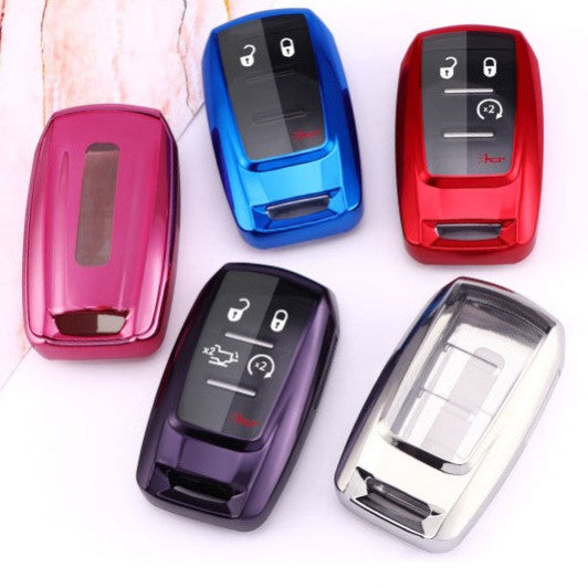 Soft TPU Key Case Cover For Jeep/Dodge/Chrysler(Key No.F)