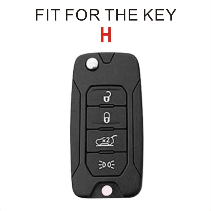 Soft TPU Key Case Cover For Jeep/Dodge/Chrysler(Key No.H)