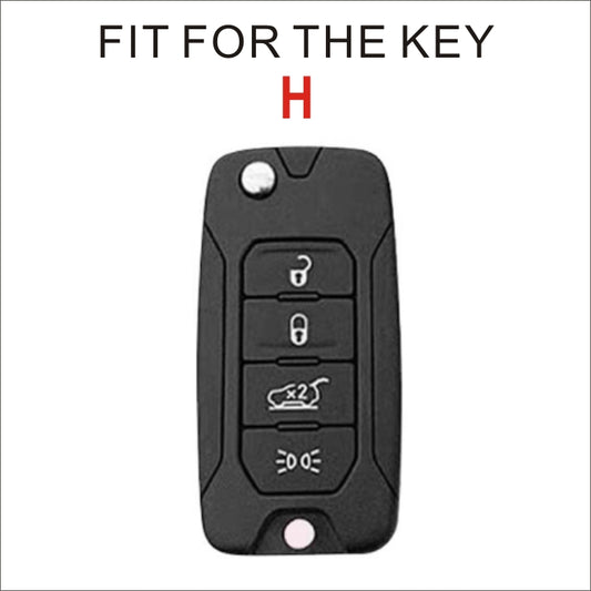 Soft TPU Key Case Cover For Jeep/Dodge/Chrysler(Key No.H)