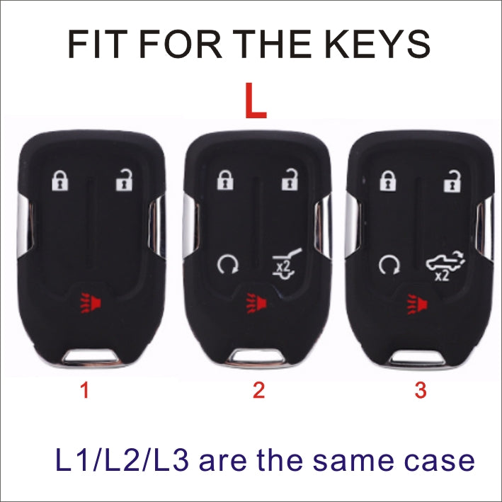 Soft TPU Key Case Cover For Chevrolet/Chevy/GMC(Key No.L-Fit L1/L2/L3)