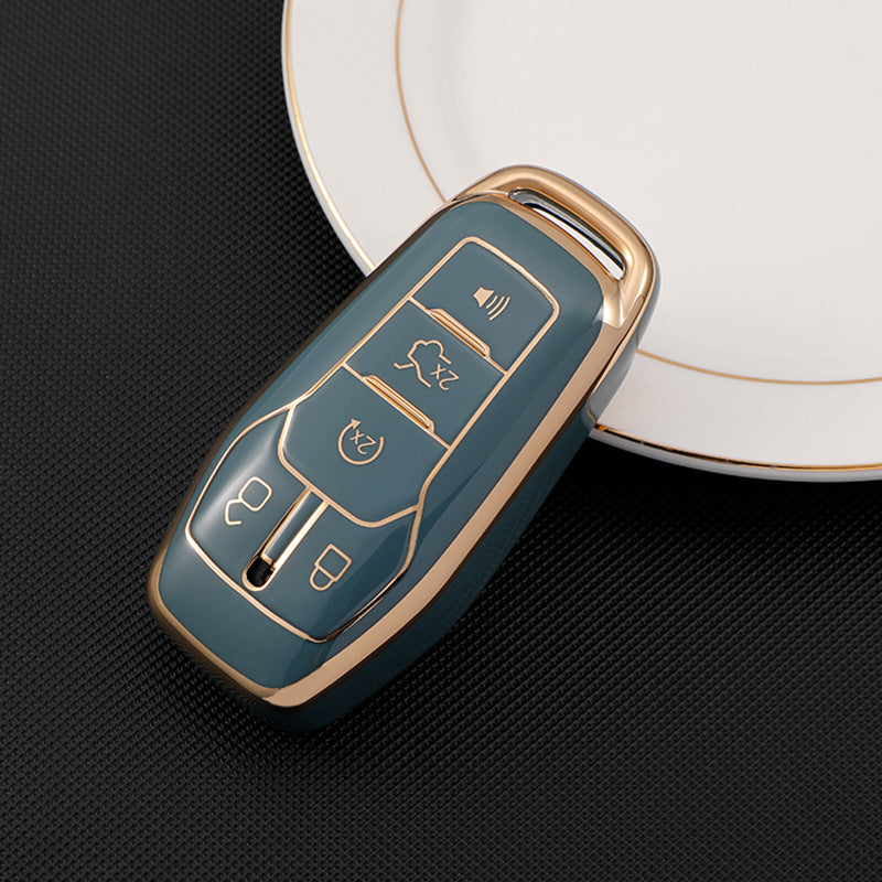 Soft TPU Key Case Cover For Ford&Lincoln(Key No.A)