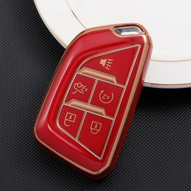 Soft TPU Key Case Cover For Cadillac(Key No.C)