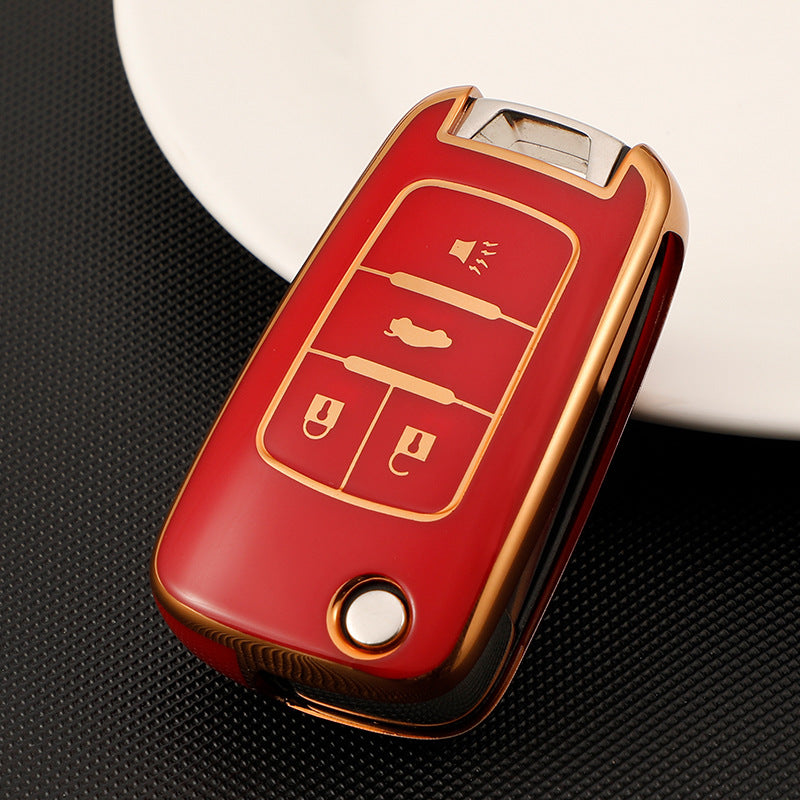 Soft TPU Key Case Cover For Chevrolet/Chevy/GMC/Buick(Key No.B)