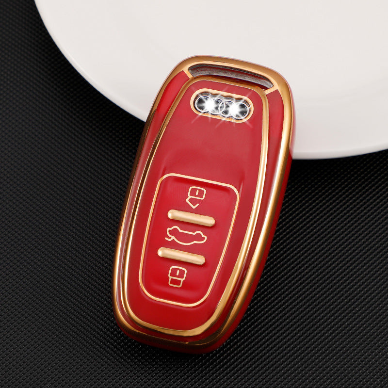 Soft TPU Key Case Cover For Audi(Key No.A)