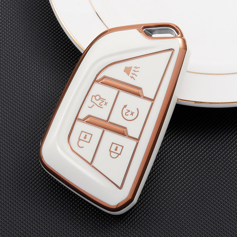 Soft TPU Key Case Cover For Cadillac(Key No.C)