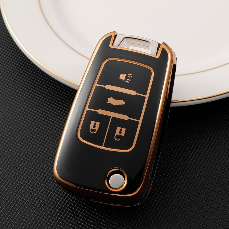 Soft TPU Key Case Cover For Chevrolet/Chevy/GMC/Buick(Key No.B)