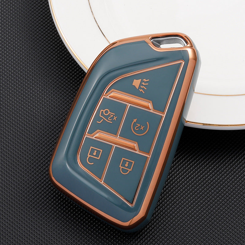 Soft TPU Key Case Cover For Cadillac(Key No.C)