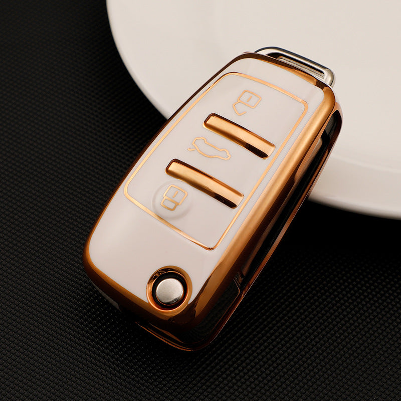 Soft TPU Key Case Cover For Audi(Key No.C)