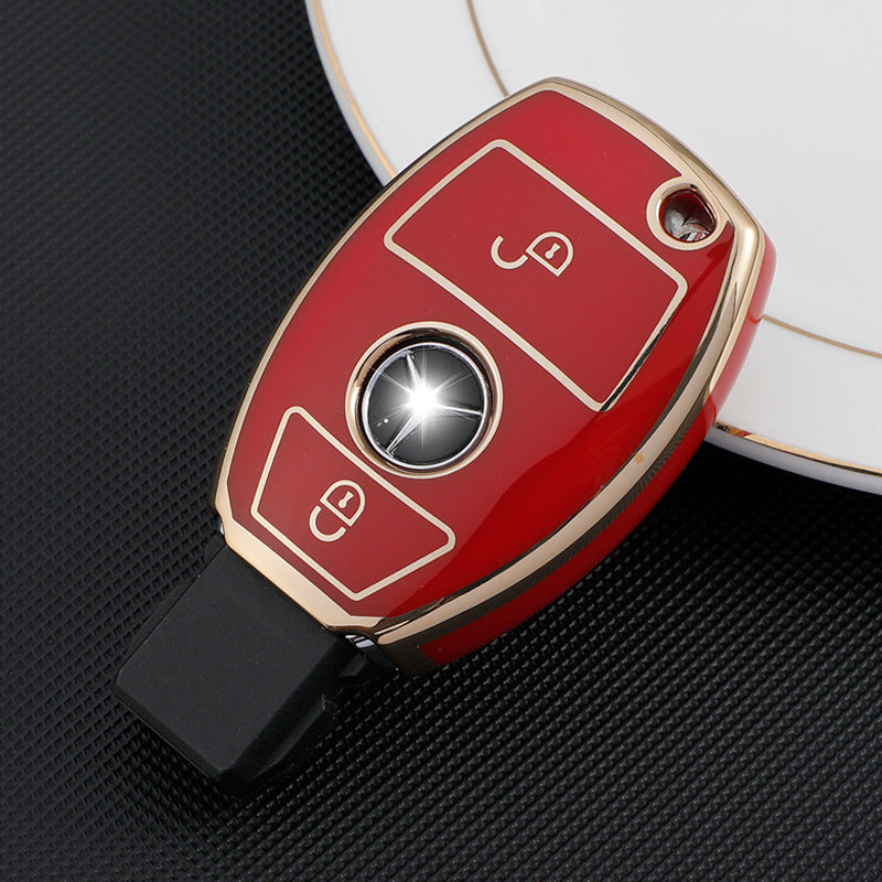 Soft TPU Key Case Cover For Mercedes-Benz GLC200 / GLC260 / GLC300 / C200L / GLC260 / GLA200 / C180L / G300 / G350 / GLE320 / GLC / GLS / AMG / A B C S V GL ML Class