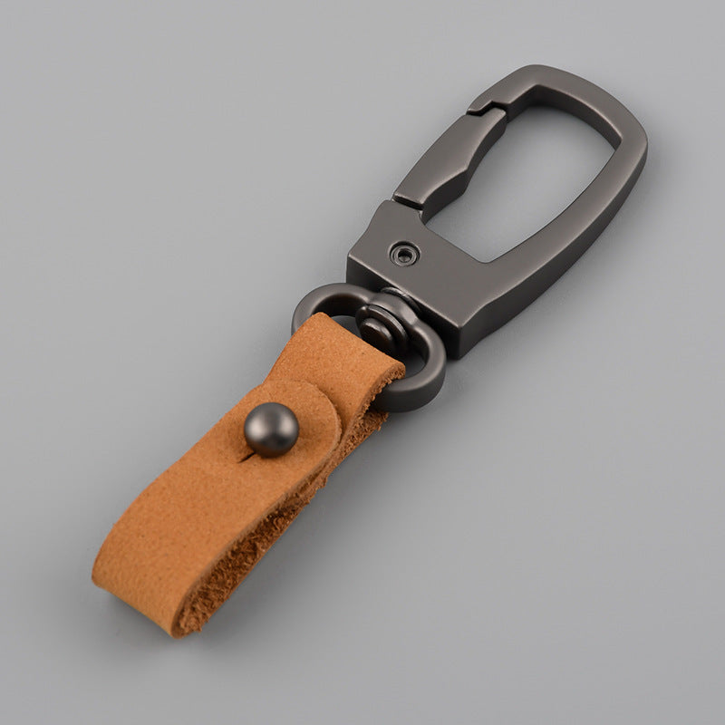 First Layer Cow Leather Strap Metal Keychains for Car Key(Item No.: LK003)