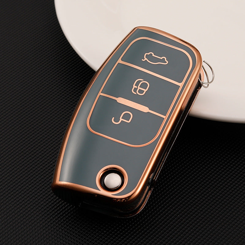 Soft TPU Key Case Cover For Ford(Key No.H)
