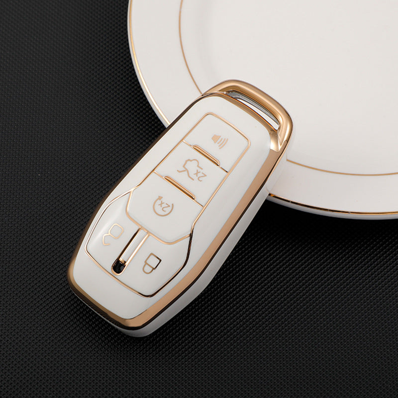Soft TPU Key Case Cover For Ford&Lincoln(Key No.A)