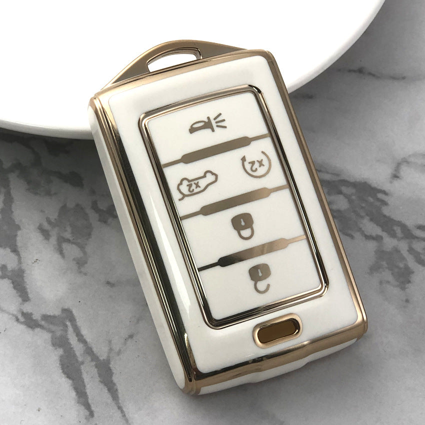 Soft TPU Key Case Cover For Jeep/Dodge/Chrysler(Key No.E)