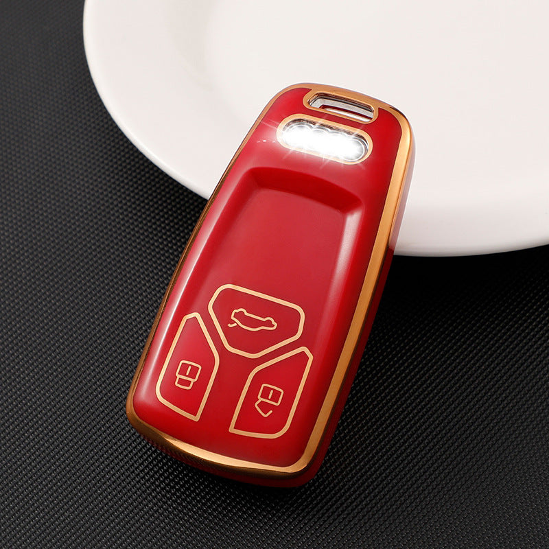 Soft TPU Key Case Cover For Audi(Key No.B)