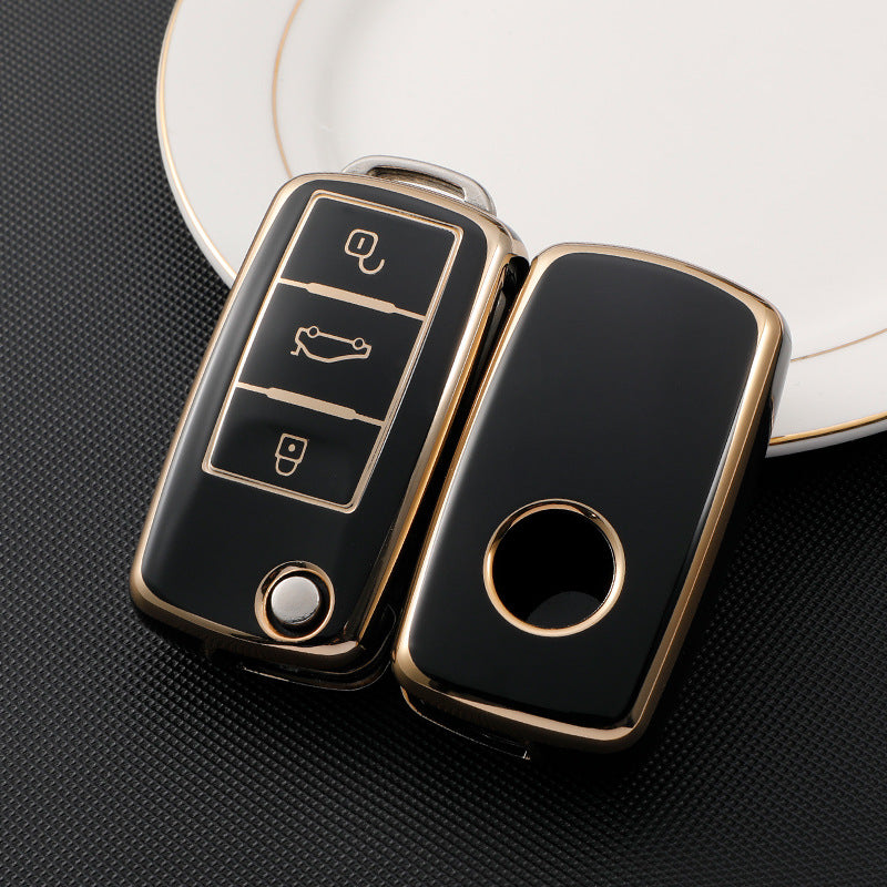 Soft TPU Key Case Cover For Volkswagen(Key No.B)