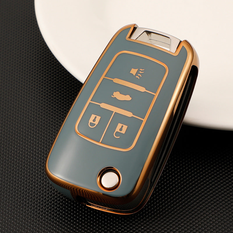 Soft TPU Key Case Cover For Chevrolet/Chevy/GMC/Buick(Key No.B)