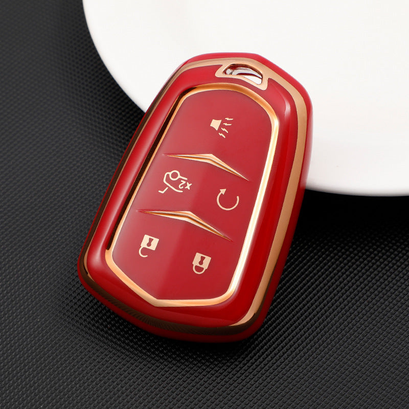 Soft TPU Key Case Cover For Cadillac(Key No.B)