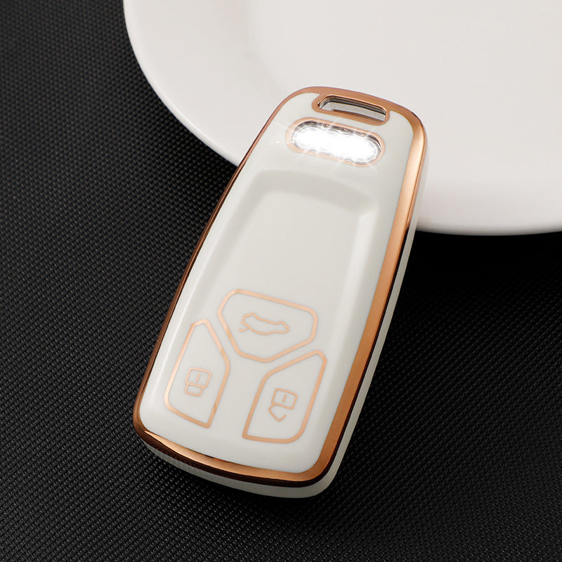 Soft TPU Key Case Cover For Audi(Key No.B)