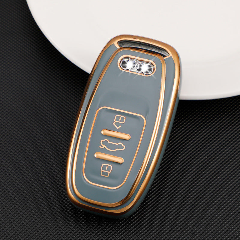 Soft TPU Key Case Cover For Audi(Key No.A)