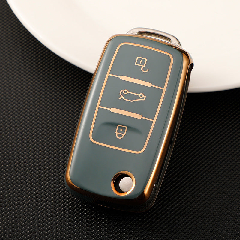 Soft TPU Key Case Cover For Volkswagen(Key No.B)
