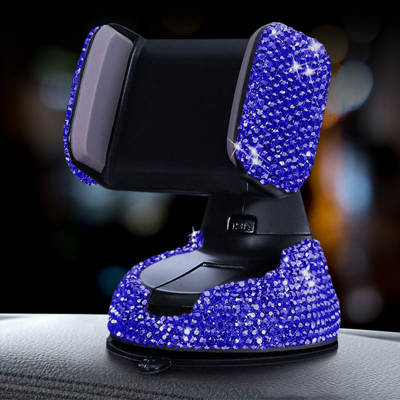 Bling Cellphone Holder with Sucktion Cup Base and Plug Clip