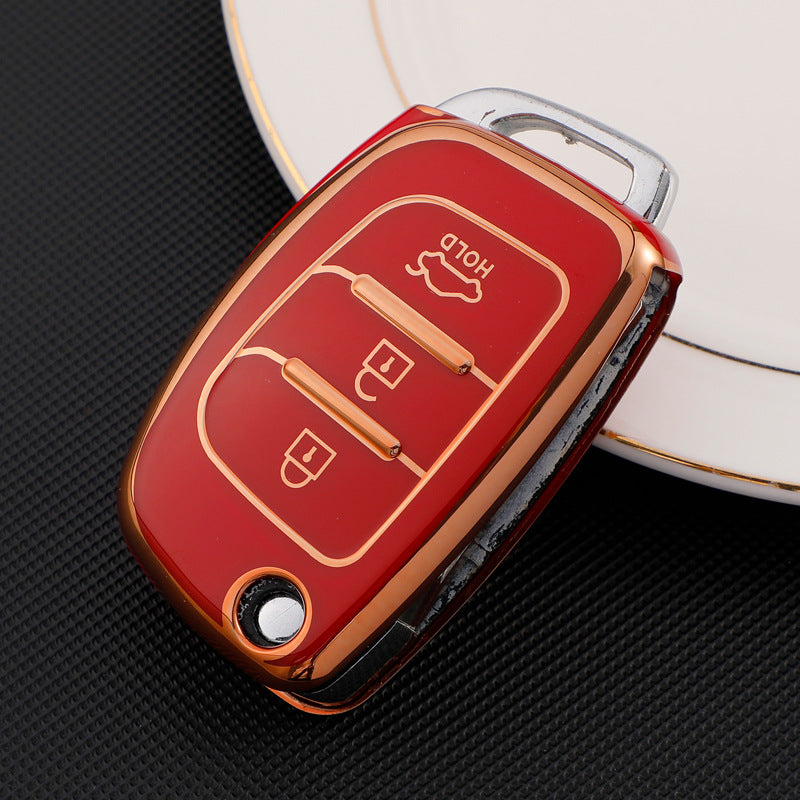 Soft TPU Key Case Cover For Hyundai(Key No.D)
