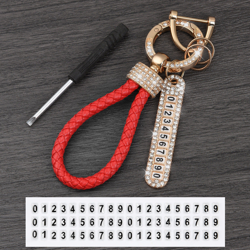 Sparkly Metal Keychains with PU Leather Strap for Car Key Case(Girl Style),Item No.: LK001