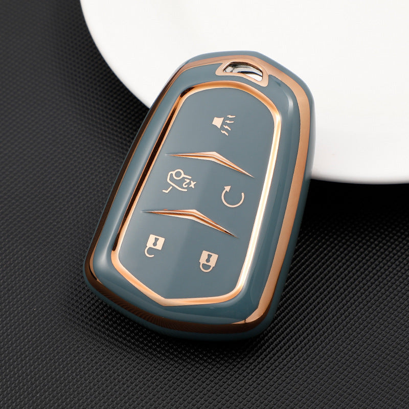 Soft TPU Key Case Cover For Cadillac(Key No.B)