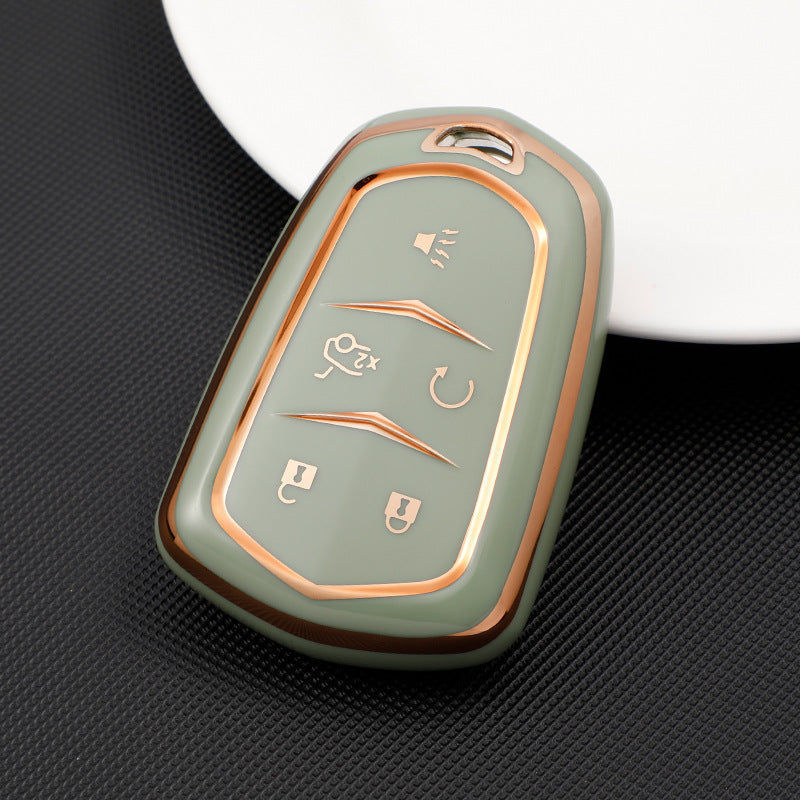 Soft TPU Key Case Cover For Cadillac(Key No.B)