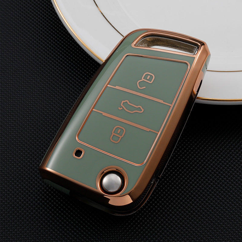 Soft TPU Key Case Cover For Volkswagen(Key No.D)