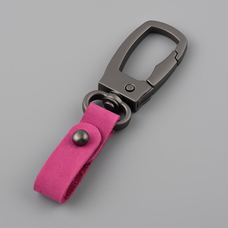 First Layer Cow Leather Strap Metal Keychains for Car Key(Item No.: LK003)