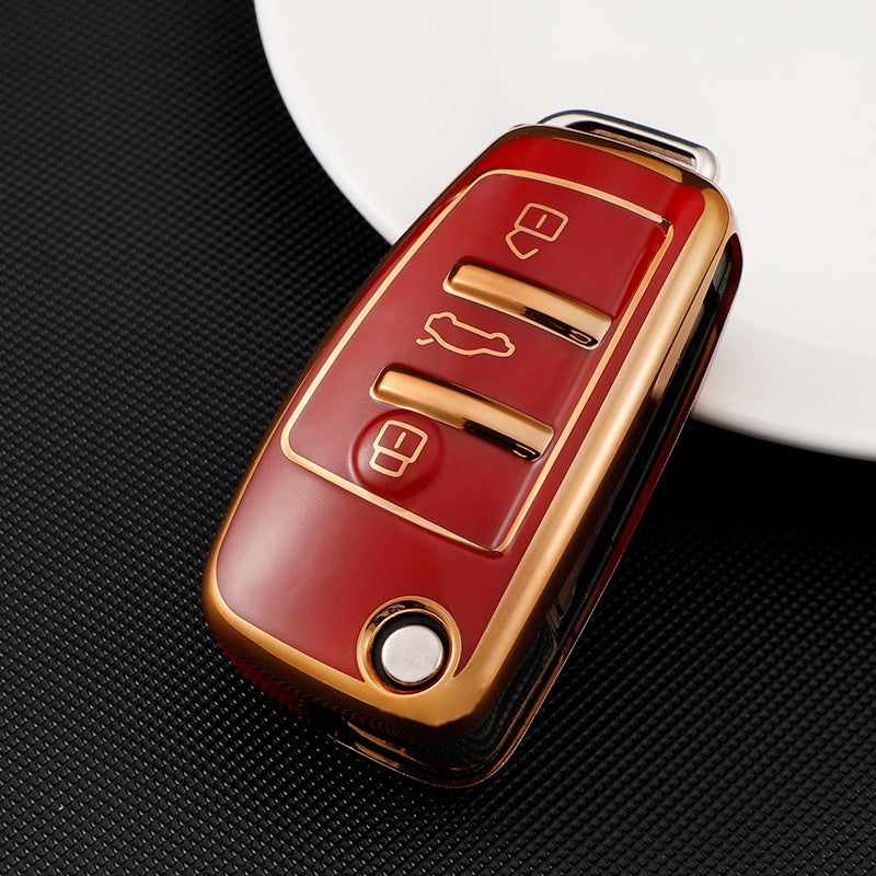 Soft TPU Key Case Cover For Audi(Key No.C)