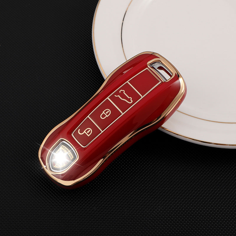 Soft TPU Key Case Cover For Porsche(Key No.A)