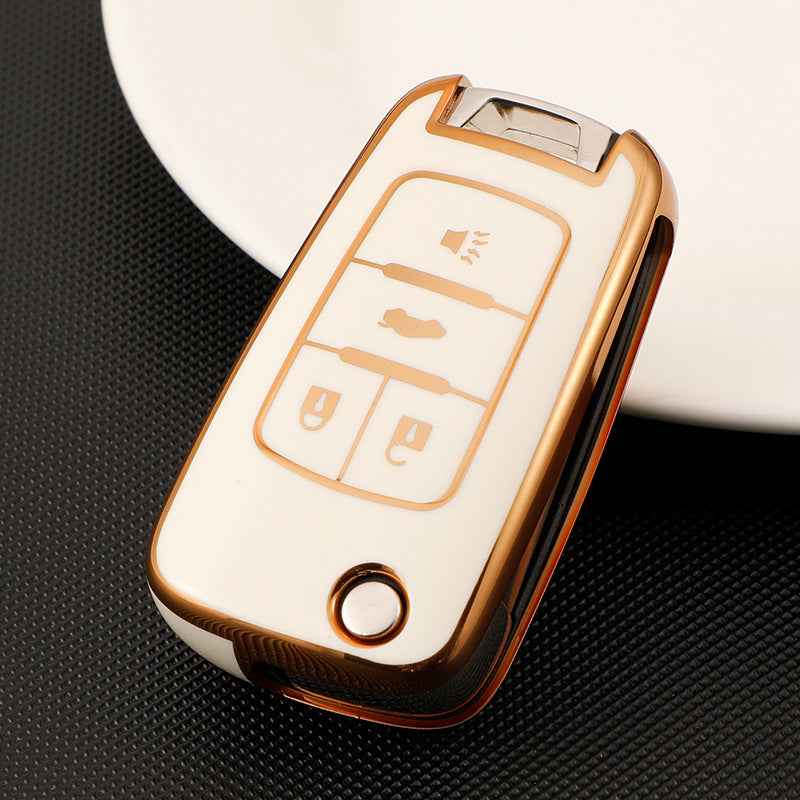 Soft TPU Key Case Cover For Chevrolet/Chevy/GMC/Buick(Key No.B)