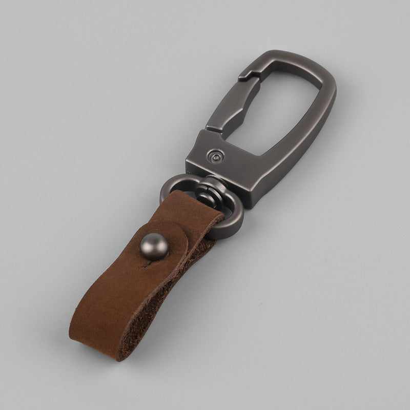 First Layer Cow Leather Strap Metal Keychains for Car Key(Item No.: LK003)