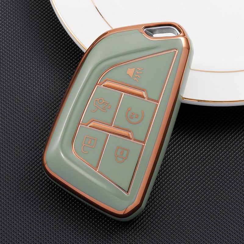 Soft TPU Key Case Cover For Cadillac(Key No.C)