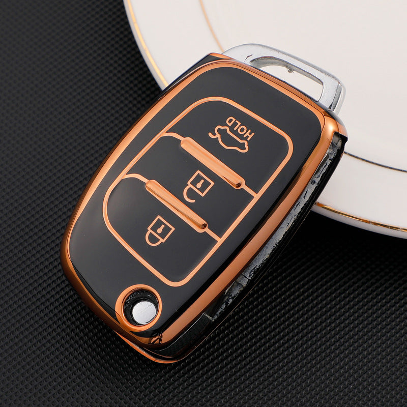 Soft TPU Key Case Cover For Hyundai(Key No.D)