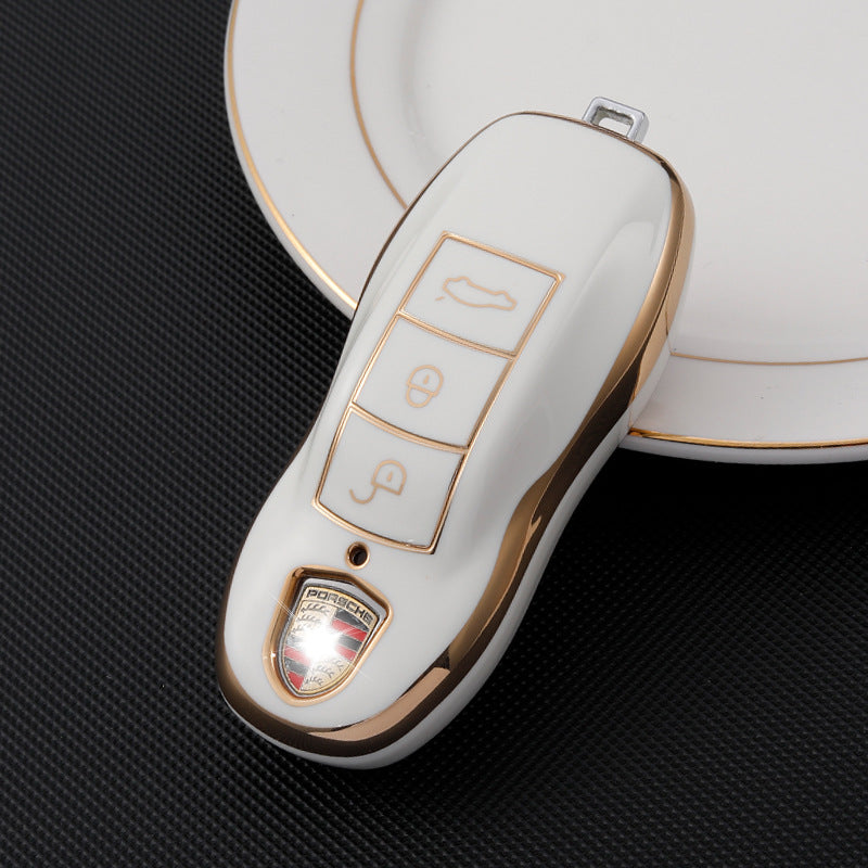 Soft TPU Key Case Cover For Porsche(Key No.B)