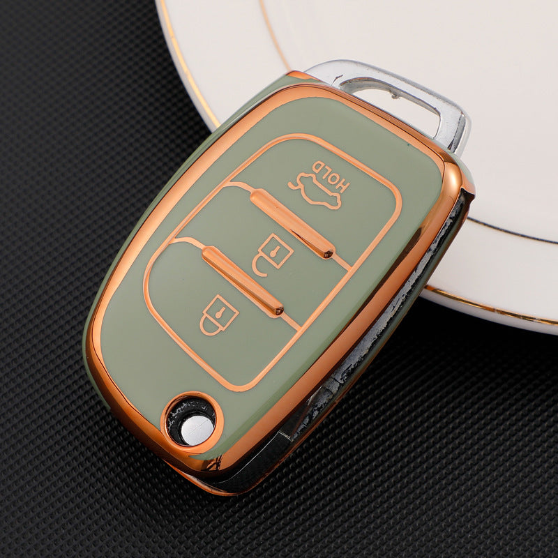 Soft TPU Key Case Cover For Hyundai(Key No.D)